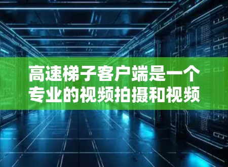 高速梯子客户端是一个专业的视频拍摄和视频剪辑工具，提供多种功能和插件，帮助用户高效制作视频内容。以下是该应用的主要特点和功能