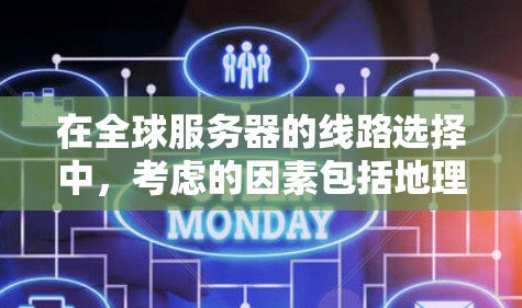 在全球服务器的线路选择中，考虑的因素包括地理位置、成本、网络覆盖范围、传输网络、服务器的性能和可靠性、服务器品牌和型号等。以下是根据这些因素设计一个全球服务器线路选择建议