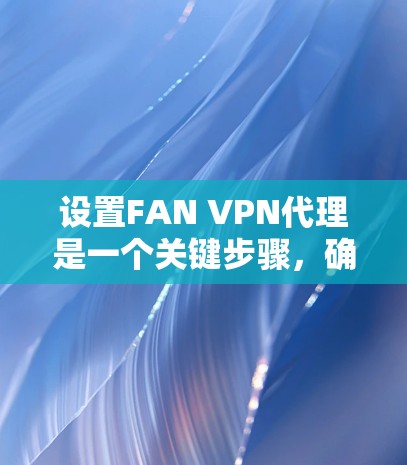设置FAN VPN代理是一个关键步骤,确保VPN的安全性和连接性。以下是一个详细且结构化的指南,帮助您正确设置代理