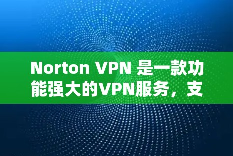 Norton VPN 是一款功能强大的VPN服务，支持在手机和电脑上使用。以下是一些步骤指南，帮助您从 Norton VPN 安装到安卓设备上或直接下载手机版本